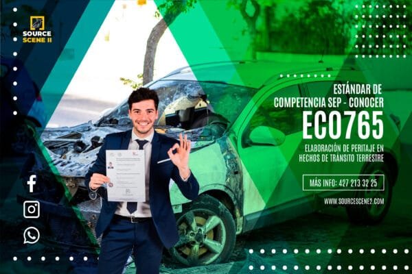 Certificación SEP CONOCER EC0765 "Elaboración de Peritajes en Hechos de Tránsito Terrrestre"